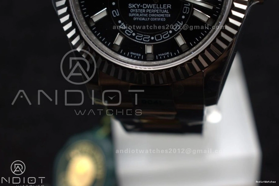 ZF SS Black on Sky-Dweller 326934 Edition Dial WellDesigned 904L A 1087 SS Best 1:1 Bracelet 0216